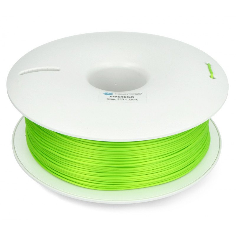 Fiberlogy FiberSilk Filament 1,75 mm 0,85 kg - kovová světle zelená