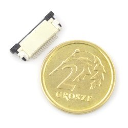 ZIF zásuvka, FFC / FPC, 16 pinů vodorovně, rozteč 0,5 mm, horní kontakt