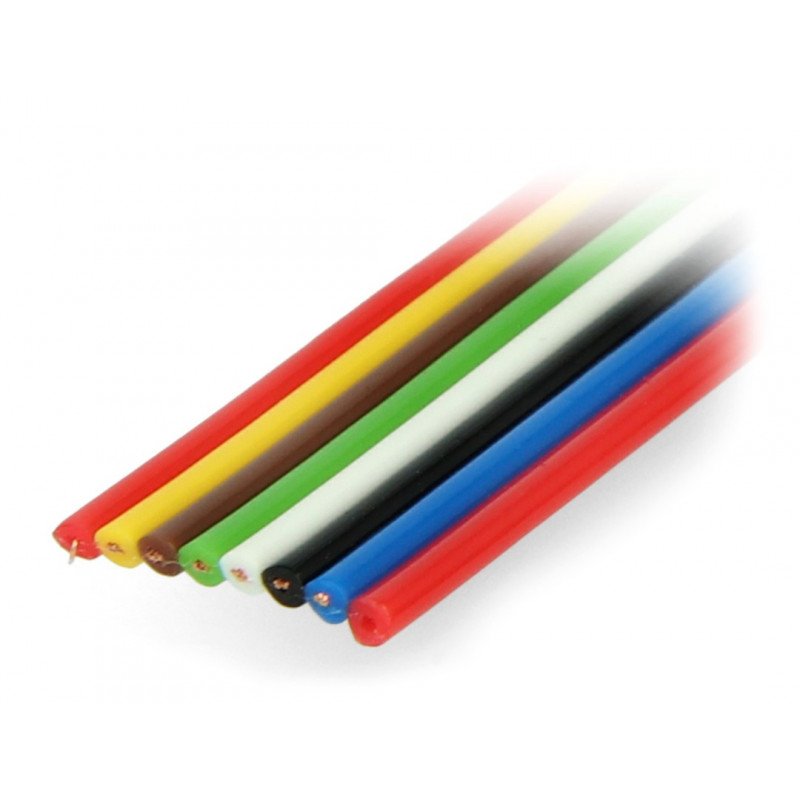 Plochý kabel TLWY - 8x0,35mm² / AWG 22 - vícebarevný - 50m