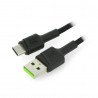 Kabel Green Cell Ray USB 2.0 typu A - USB 2.0 typu C s podsvícením - 1,2 m černý s opletením - zdjęcie 1