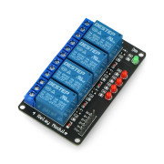 Reléový modul 4 kanály - kontakty 10A / 250VAC - cívka 5V