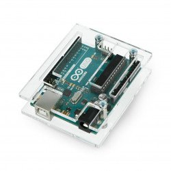 Pouzdro pro Arduino Uno a Leonardo - otevřené, průhledné v2