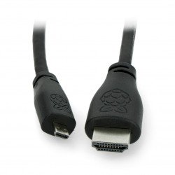 MicroHDMI - kabel HDMI - originální pro Raspberry Pi 4 - 1 m - černý