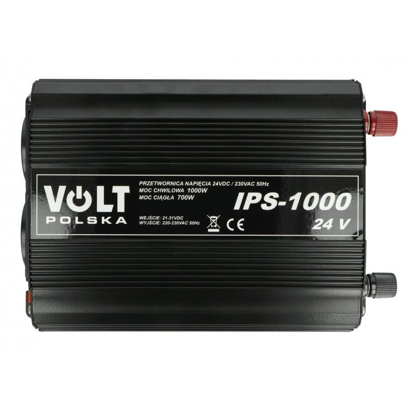 DC / AC stupňový převodník 24VDC / 230VAC 700 / 1000W - sinusový - Volt IPS-1000