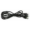 Kabel USB 3v1 - Micro USB USB typu C Lightning M-Life 1m - černý - zdjęcie 3