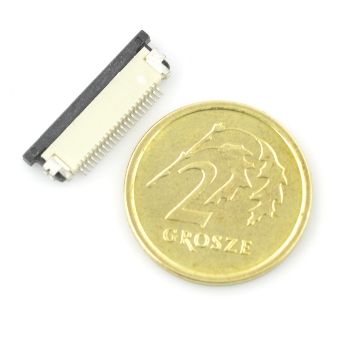 ZIF zásuvka, FFC / FPC, horizontální 24 pinů, rozteč 0,5 mm, spodní kontakt