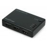 Přepínač videa - 3 porty HDMI - s dálkovým ovládáním a IR přijímačem - port microUSB - Lanberg SWV-HDMI-0003 - zdjęcie 2