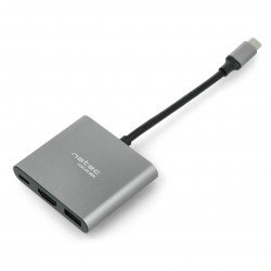 Hub - Multiport Natec Fowler Mini - USB-C PD HDMI - šedý