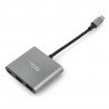 Hub - Multiport Natec Fowler Mini - USB-C PD HDMI - šedý - zdjęcie 1