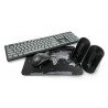 Bezdrátová sada Natec Tetra 4v1 - klávesnice + myš + reproduktory + US pad - černá a šedá - zdjęcie 2