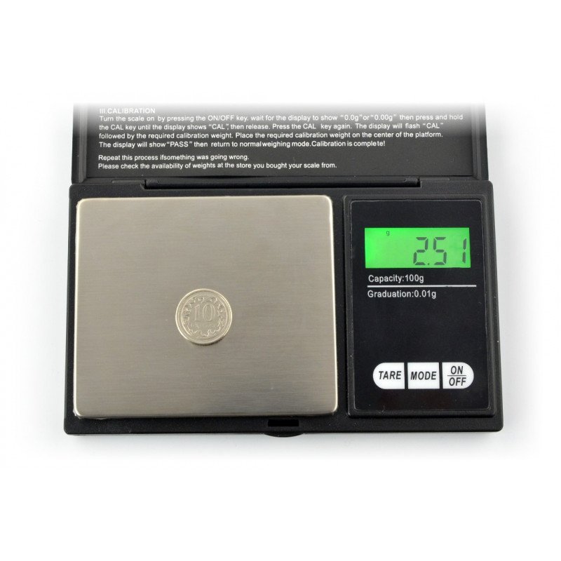 Kapesní elektronická váha AG52E - 100 g