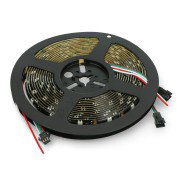 RGB LED pásek WS2812B - digitální, adresovaný - IP65 30 LED / m, 9W / m, 5V - 5m - černý