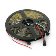 RGB LED pásek WS2812B - digitální, adresovaný - IP65 60 LED / m, 18W / m, 5V - 5m - černý