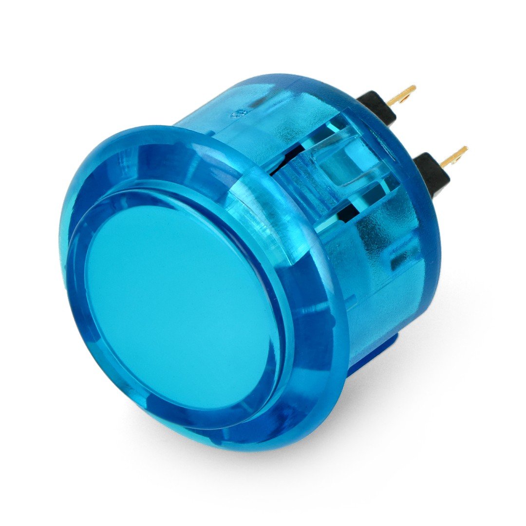 Arkádové tlačítko Adafruit 3,3 cm průhledné - modré