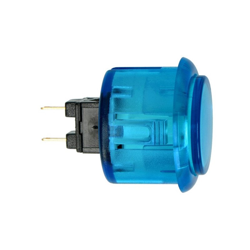 Arkádové tlačítko Adafruit 3,3 cm průhledné - modré