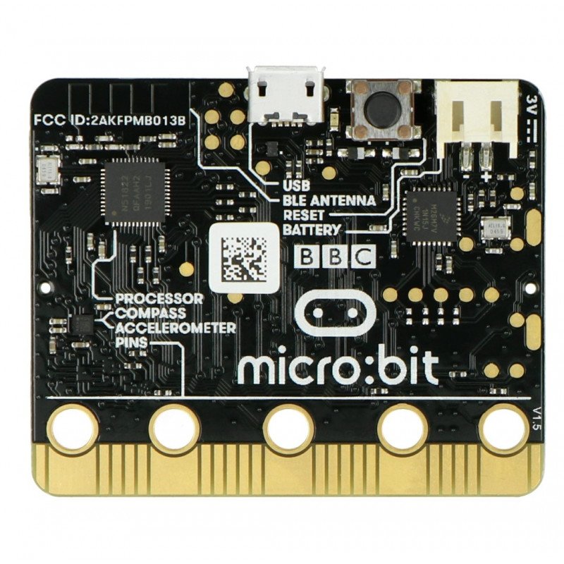 Micro: bit Go - vzdělávací modul, Cortex M0, akcelerometr, Bluetooth, 5x5 LED matice + příslušenství