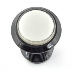 Arkádové tlačítko 3,3 cm - černé s bílým podsvícením