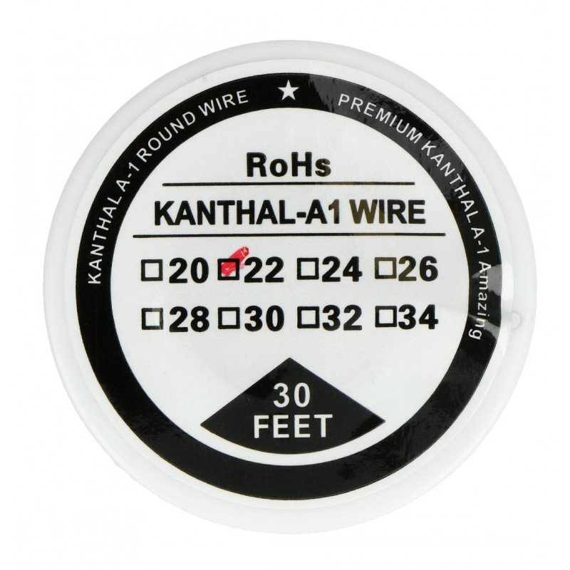 Odporový drát Kanthal A1 0,64 mm 4,9 Ω / m - 9,1 m