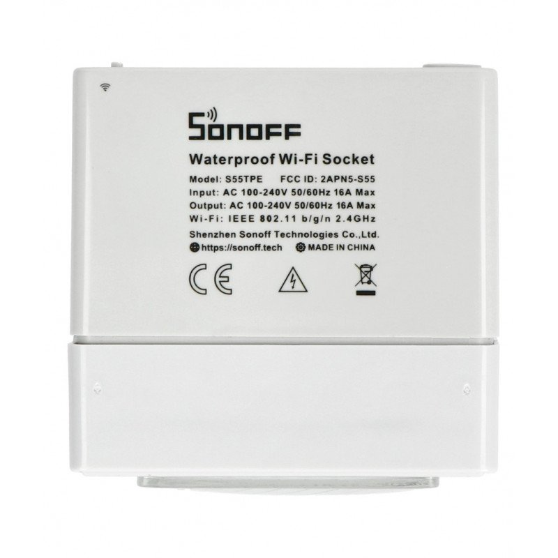 Sonoff S55 - inteligentní zásuvka v hermetickém pouzdře