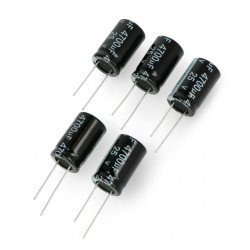 Elektrolytický kondenzátor 4700uF / 25V 16x25mm 105C THT - 5ks.