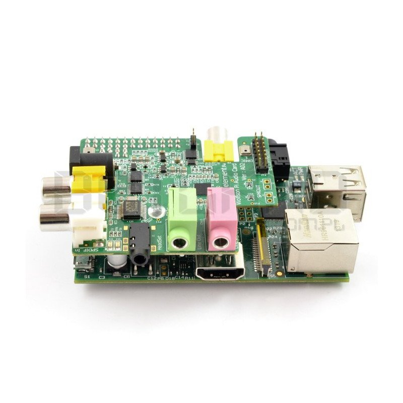 Wolfson Pi Audio Card - zvuková karta pro Raspberry Pi B / B +