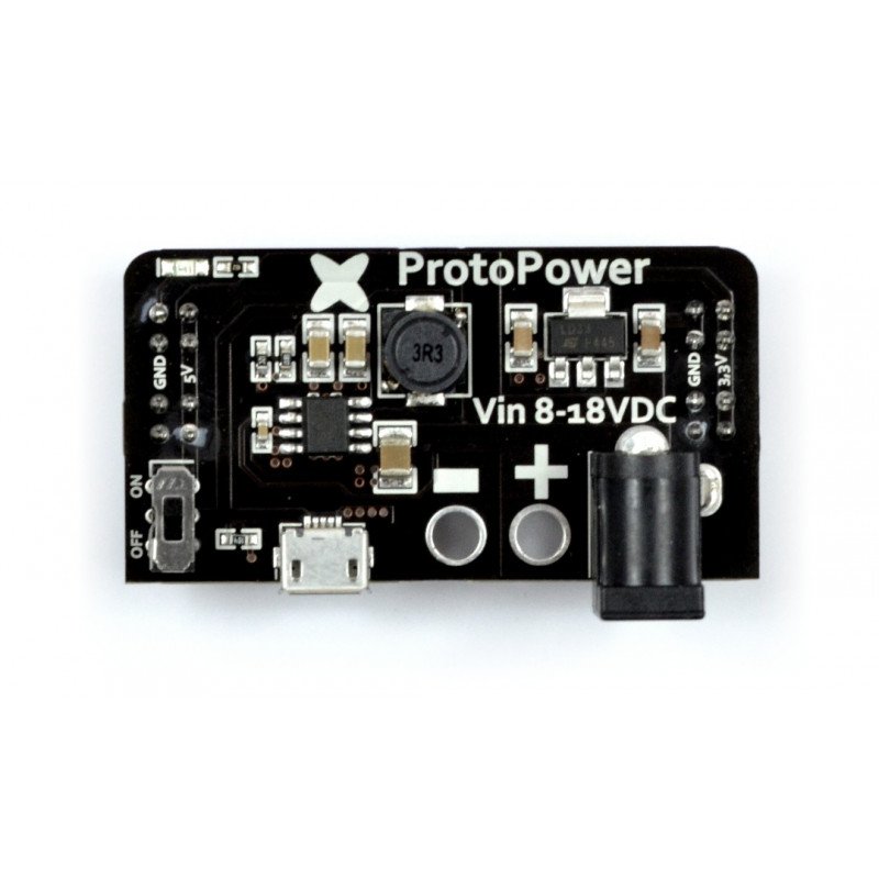 Napájecí modul pro kontaktní desky ProtoPower - 3,3 V 5 V / 1,5 A.