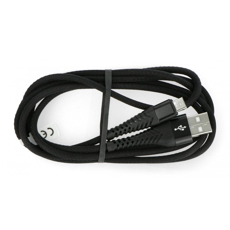 Kabel eXtreme Spider USB A - microUSB 1,5 m - černý