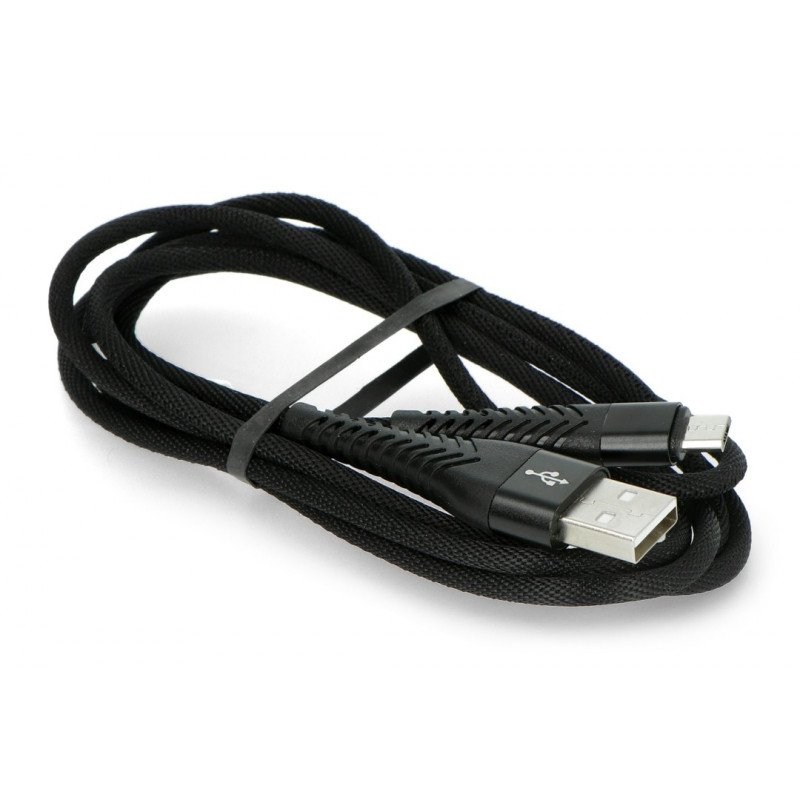 Kabel eXtreme Spider USB A - microUSB 1,5 m - černý