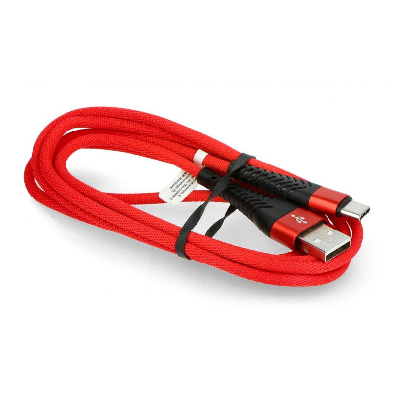 Kabel eXtreme Spider USB A - USB C - 1,5 m - červený