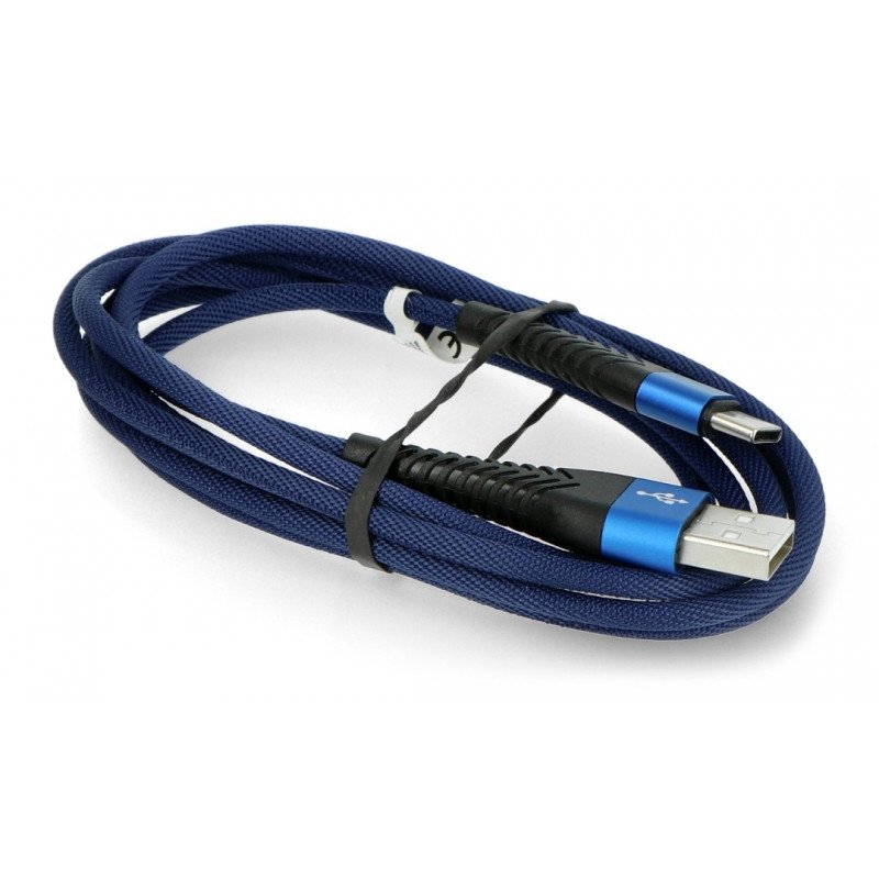 Kabel EXtreme Spider USB A - USB C - 1,5 m - modrý