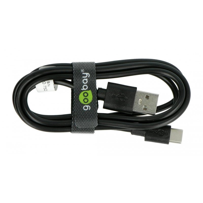 Goobay USB A 2.0 - USB C černý kabel - 1m