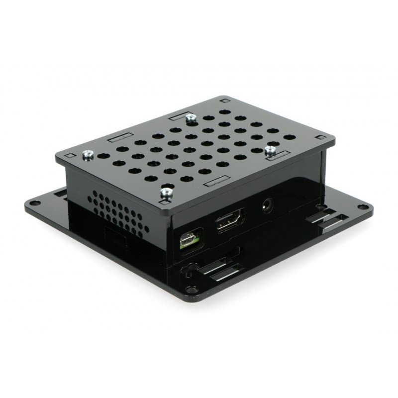 Pouzdro Raspberry Pi model 2 / B + VESA v2 pro montáž na monitor - černé