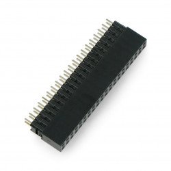 Zásuvka 2x20, rastr 2,54 mm pro Raspberry Pi 3/2 / B + vysoký, kolíky 3 mm