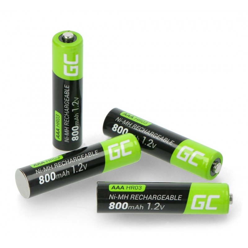 Baterie Green Cell HR03 AAA Ni-MH 800 mAh - 4 ks.