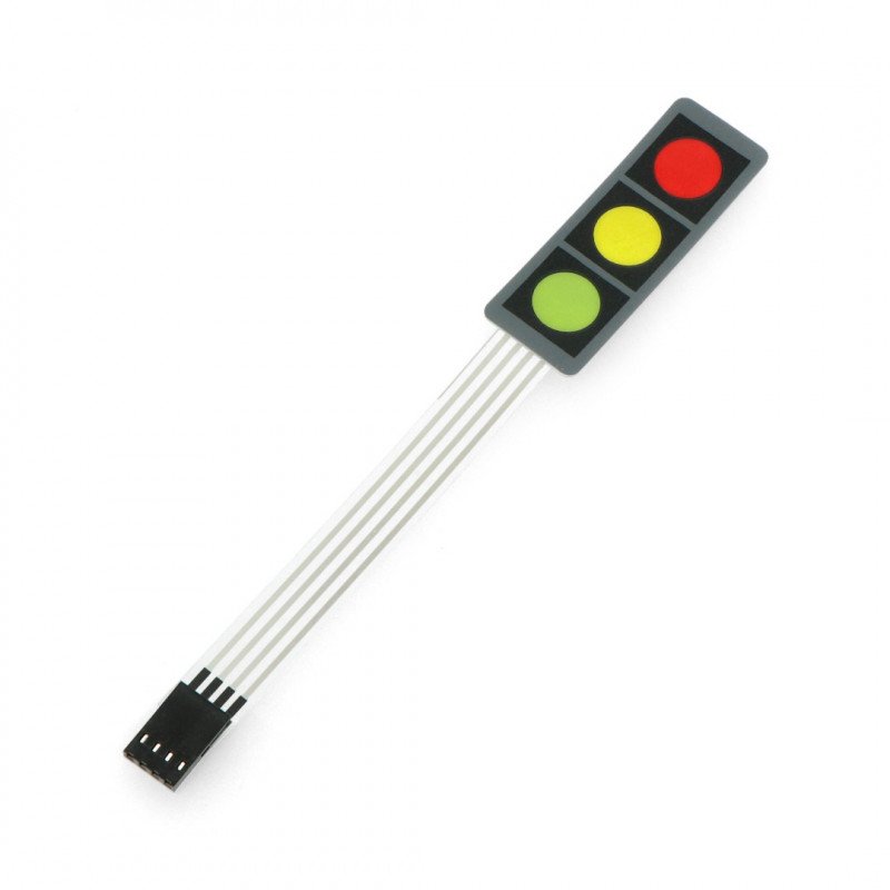 Membránová klávesnice - 3 barevná tlačítka - samolepicí
