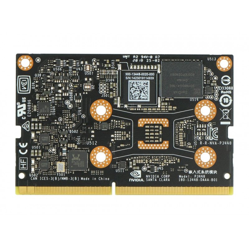 NVIDIA Jetson Nano SoM - Nvidia Maxwell, čtyřjádrový procesor Cortex-A57 1,43 GHz + 4 GB RAM + 16 GB eMMC