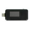 USB tester Keweisi KWS-1802C měřič proudu a napětí z USB C portu - černý - zdjęcie 3