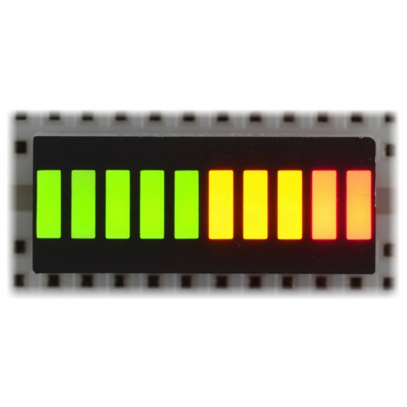 LED displej pravítka OSX10201-GYR1 - 10 segmentů