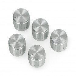 Knoflík potenciometru GCL15 stříbrný - 15 mm