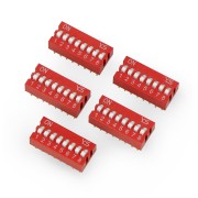 8pólový DIP přepínač - červený