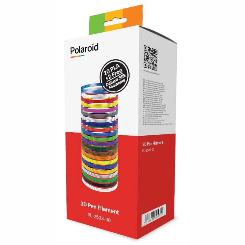 3D vlákno Polaroid - balíček PLA vláken 1,75 mm 20 x 5 m + bonus