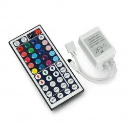 Ovladač RGB LED pásků a pásků s IR dálkovým ovládáním - 44 kláves MINI 72W