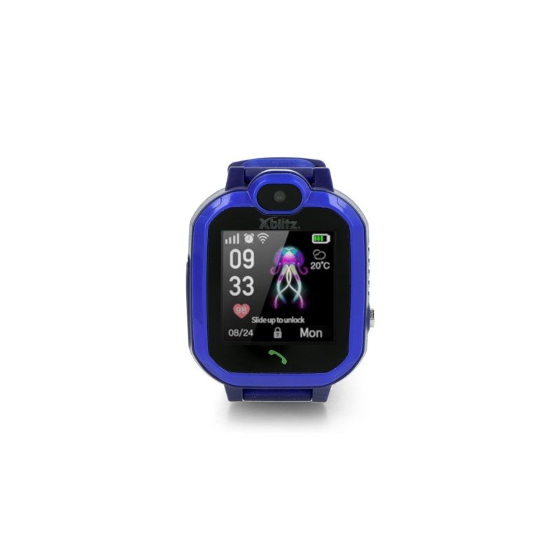 Chytré hodinky pro děti Xblitz Hear Me - modré