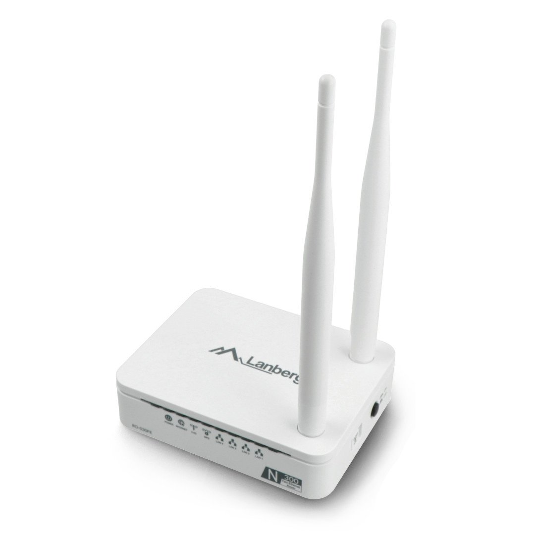 Router Lanberg RO-030FE, 4 porty, 300 Mb / s, 2,4 GHz - podpora
