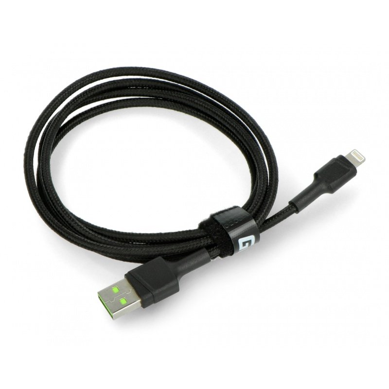 Lightning Green Cell USB Nylon 1m kabel