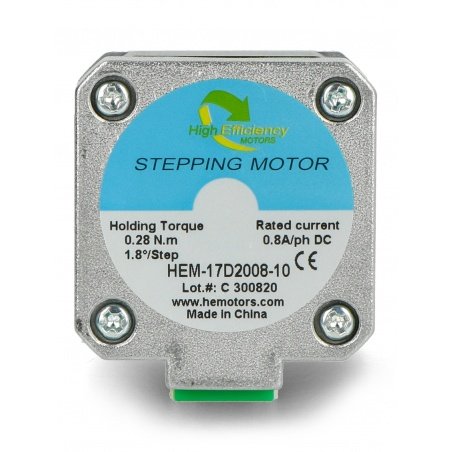 Krokový motor HEM-17D2008-10 200 kroků / rev 4,48 V / 0,8 A / Krokový motor HEM-17D2008-10 200 kroků / rev 4,48 V / 0,8 A /