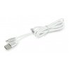 USB A - Lightning silikonový kabel pro iPhone / iPad / iPod - 1,5 m bílý - zdjęcie 2