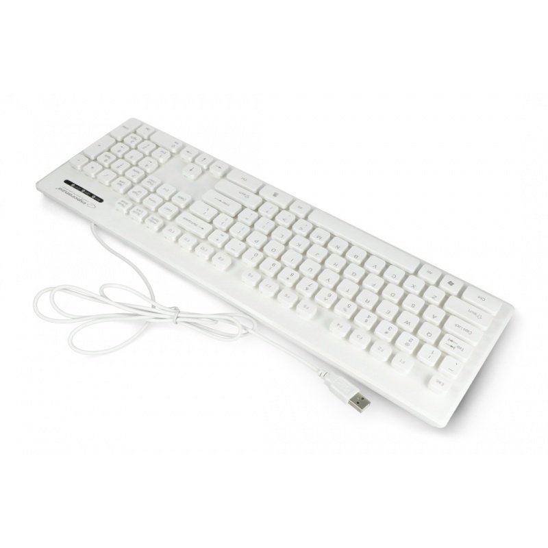 Singapurská vodotěsná klávesnice USB Esperanza EK130W - bílá