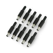 DC 5,5 / 2,5 mm konektor pro kabel - 10ks.