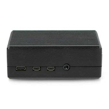 Obudowa do Raspberry Pi 4B - z wycięciami - aluminiowa - czarna Obudowa do Raspberry Pi 4B - z wycięciami - aluminiowa - czarna
